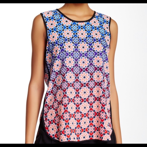 Vince Camuto Sleeveless Valencia Tile Ombre Size S - Picture 1 of 4